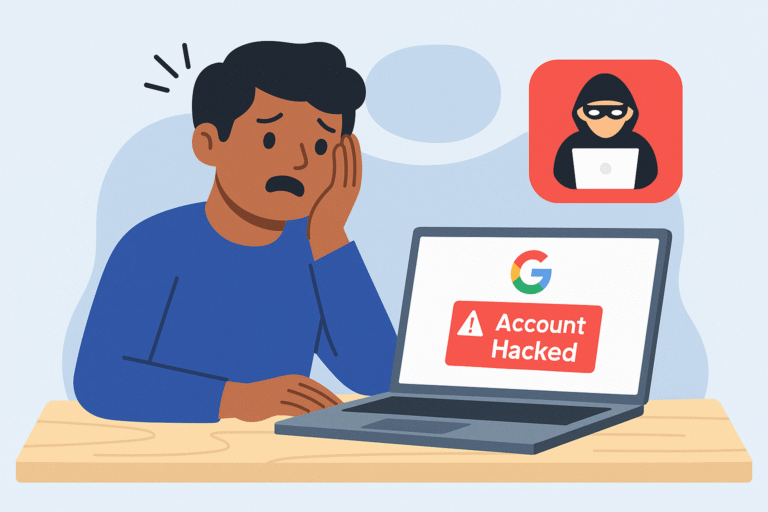 minha conta google foi invadida